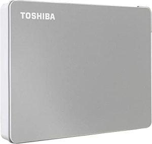 HD Externo Portátil Toshiba 4TB Canvio Flex USB-C USB 3.0 Prata para PC, Mac e Tablet - HDTX140XSCCA 