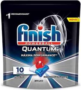 Detergente para Lava Louças em tabletes Finish Quantum Ultimate com 10 unidades